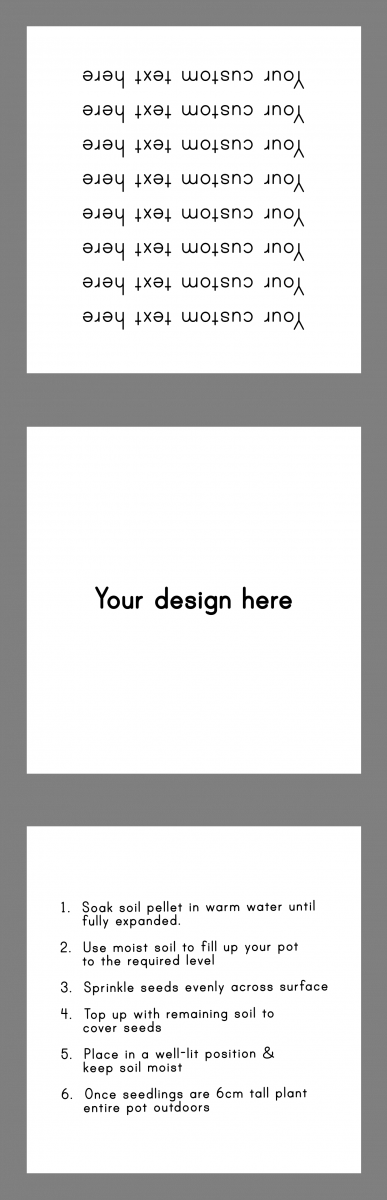 Custom printed pot packs | The Seed Collection