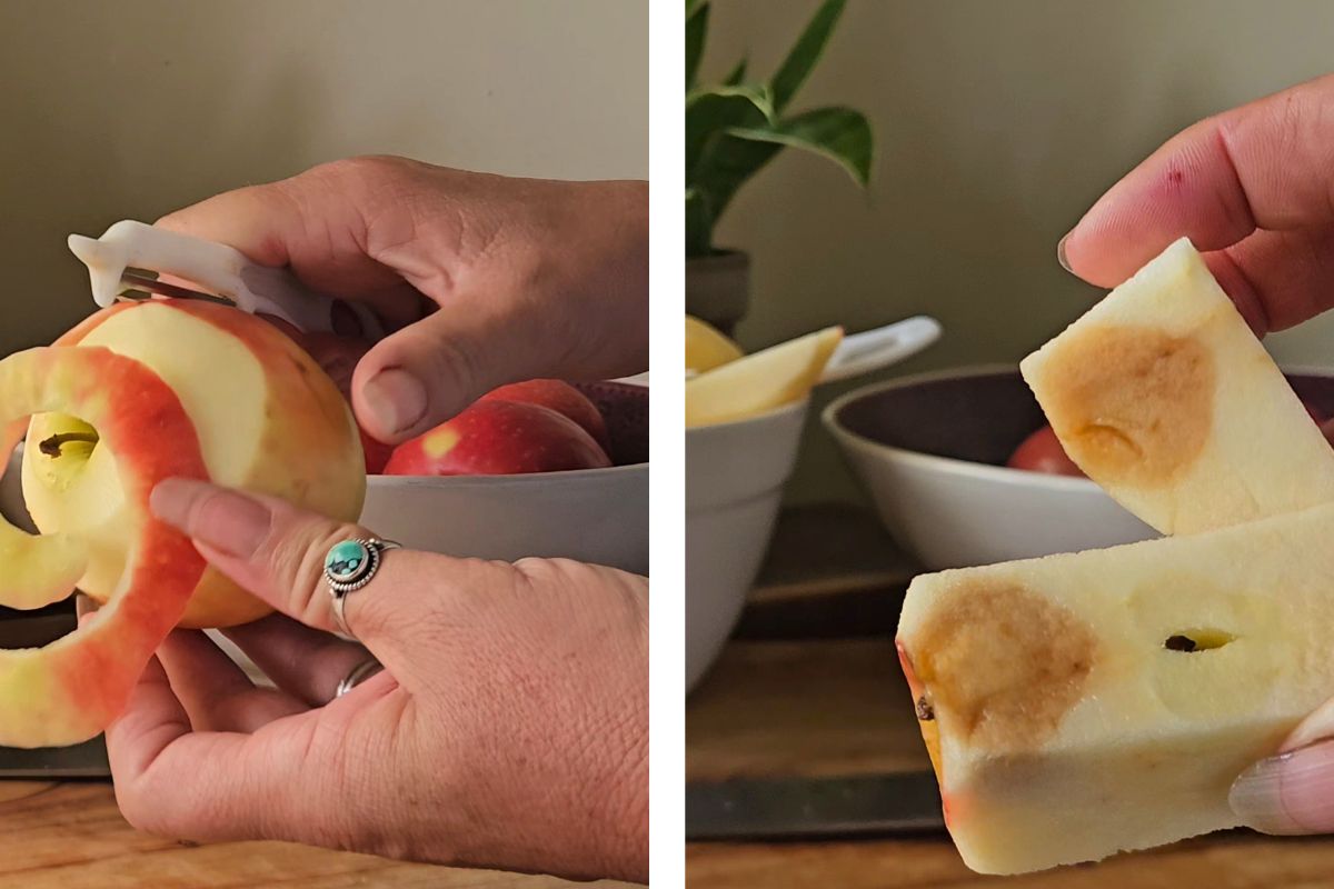 Apple Scrap Vinegar - Peeling Apples & Bruised Cores