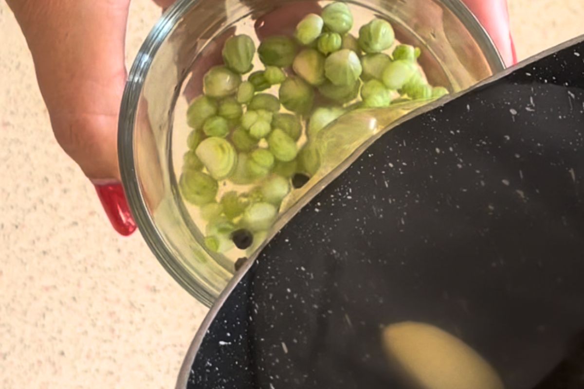 Adding brine for nasturtium seeds
