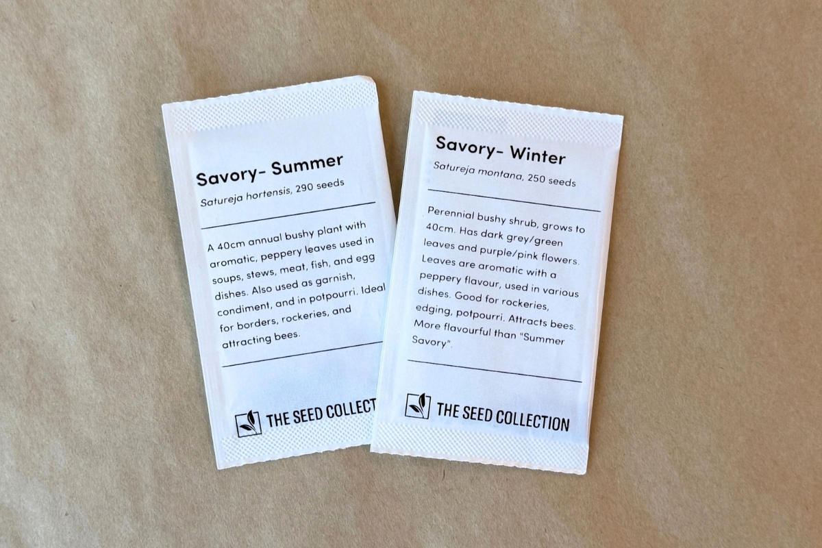 Savory seed packets the seed collection