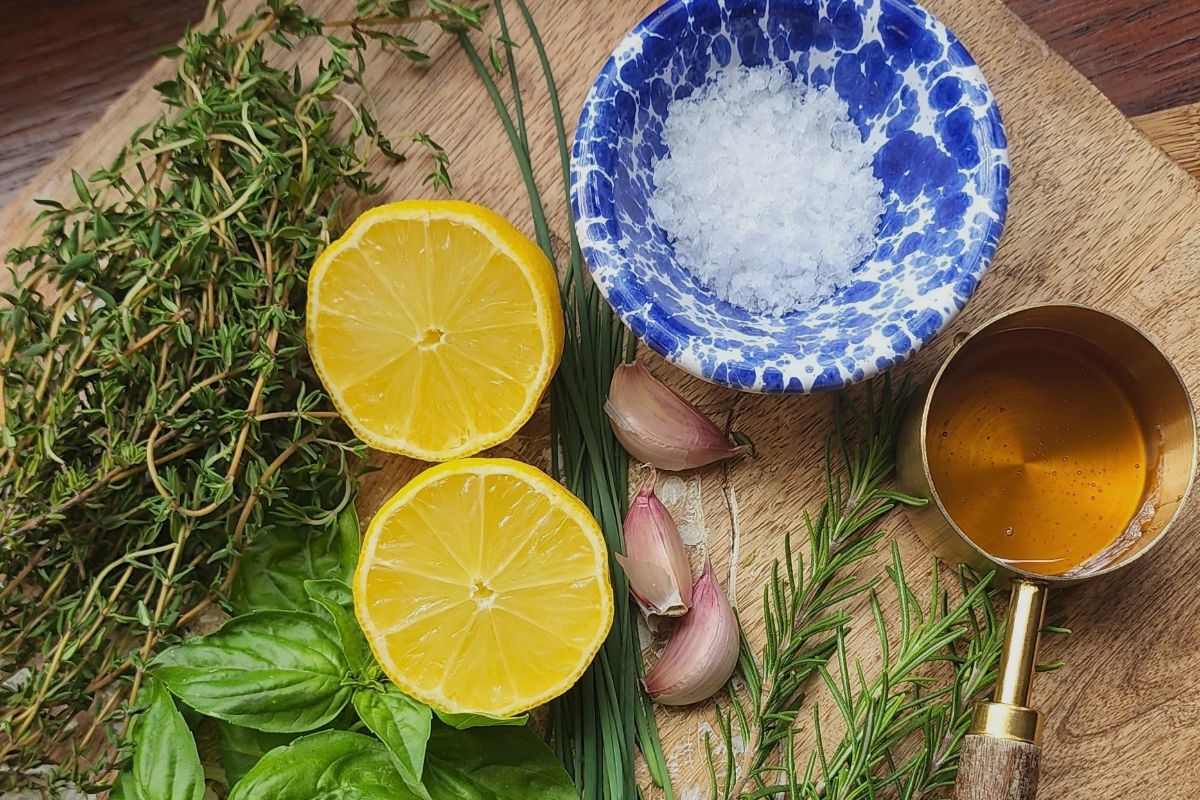 Ingredients for herb butters