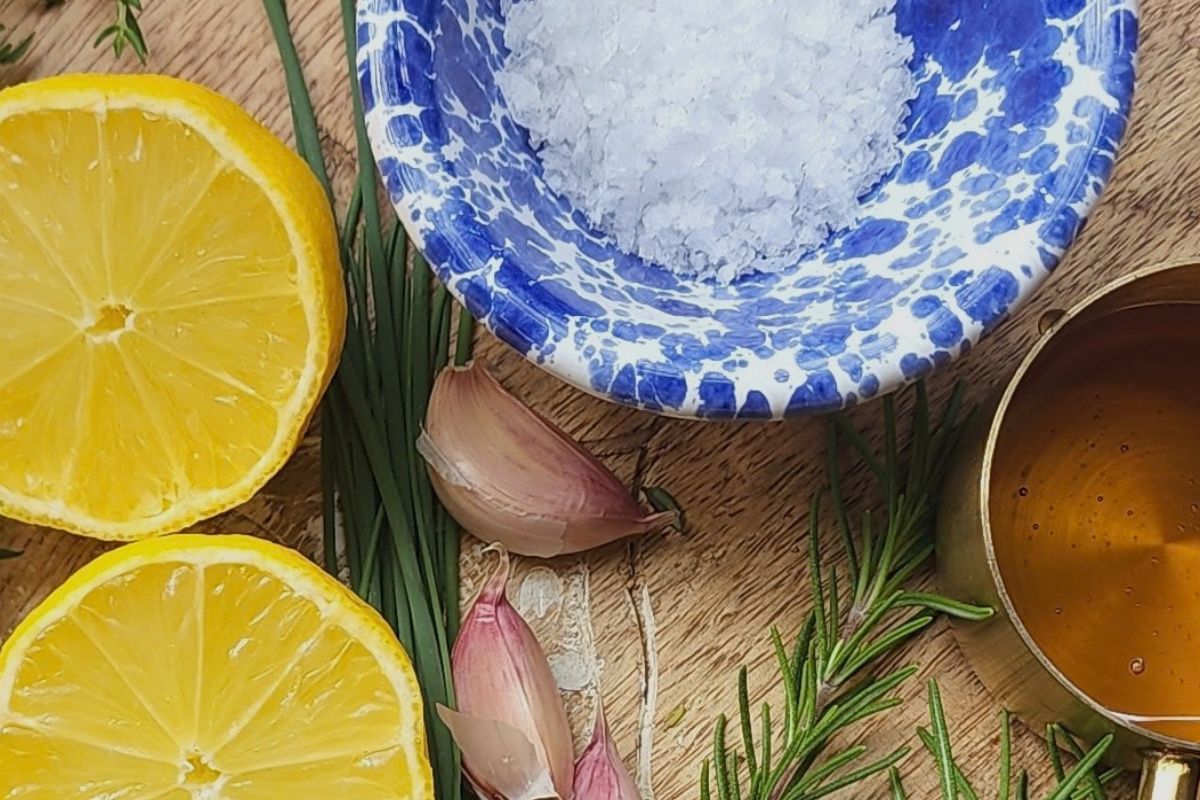 Lemon herbs garlic