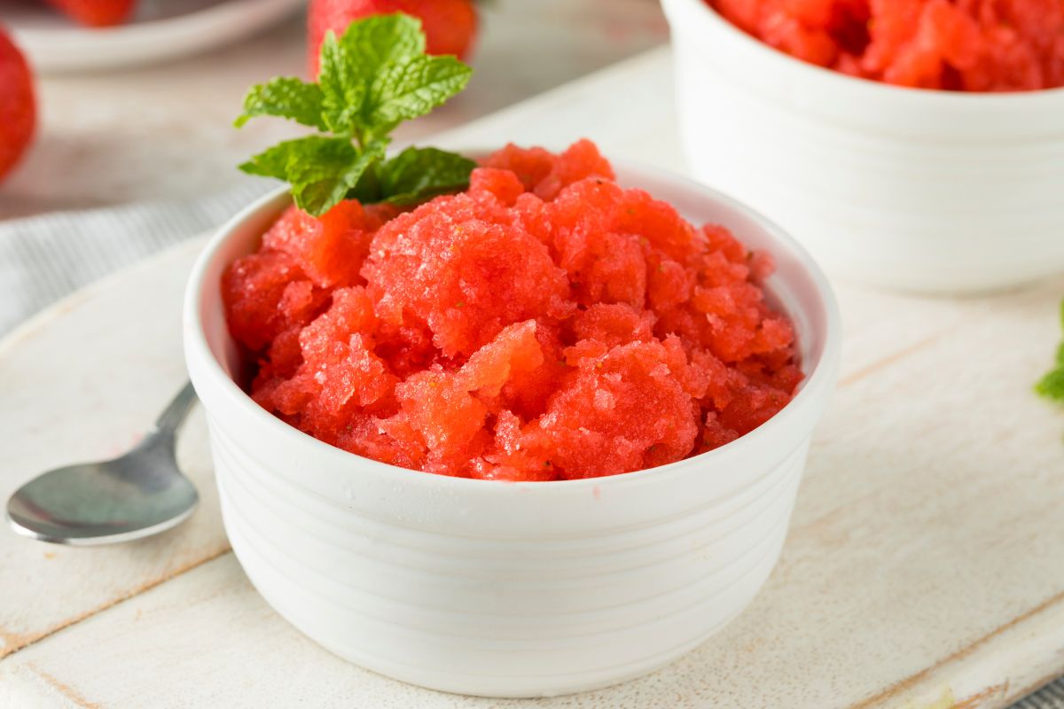 strawberry granita