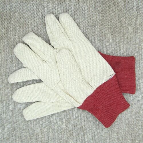 Cotton Gloves- Small Red Cuff