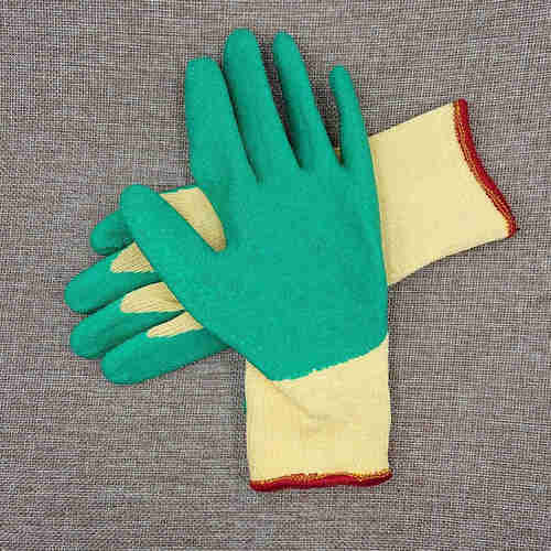 Green Leaf Latex Garden Gloves [Size: Small]