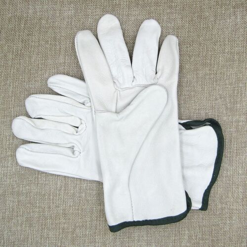 Natural Full Grain Leather Gloves- S